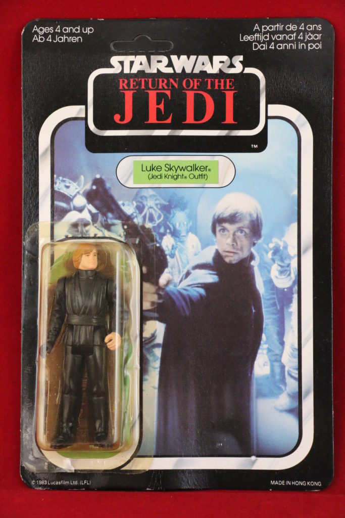 Luke Skywalker Jedi Green Saber 65 back Palitoy Front