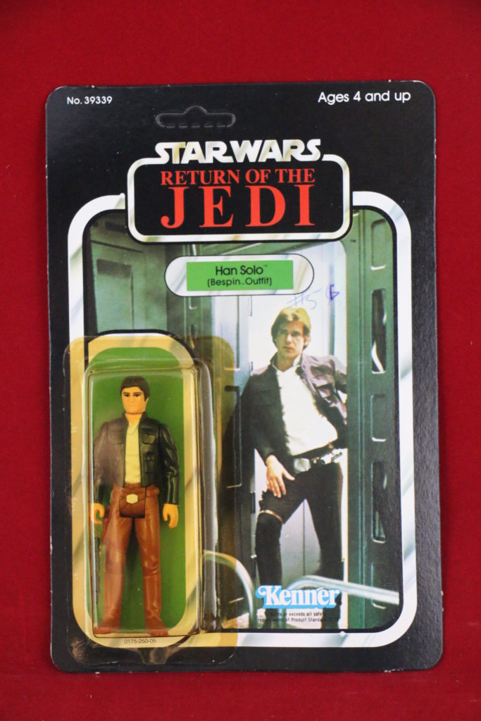 ROTJ Kenner Star Wars Han Solo Bespin 77 Back A Front