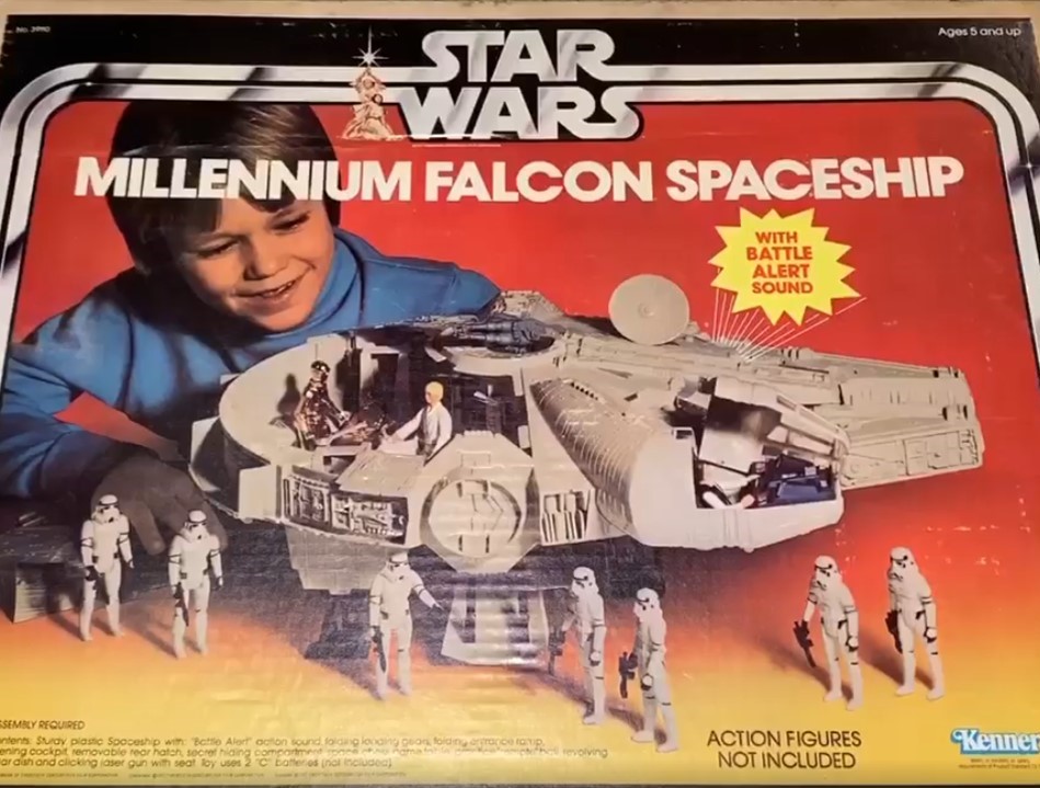 Taking inspiration from Kenner's original Millennium Falcon toy, I decided to build my two sons the ultimate Halloween costume accessory... Their own Millennium Falcon to drive!