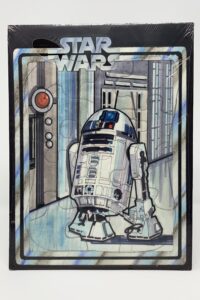 Hand-drawn puzzle concept when Kenner acquired the rights to the Star Wars.  One of the earlier pieces of Star War prototype toy art.